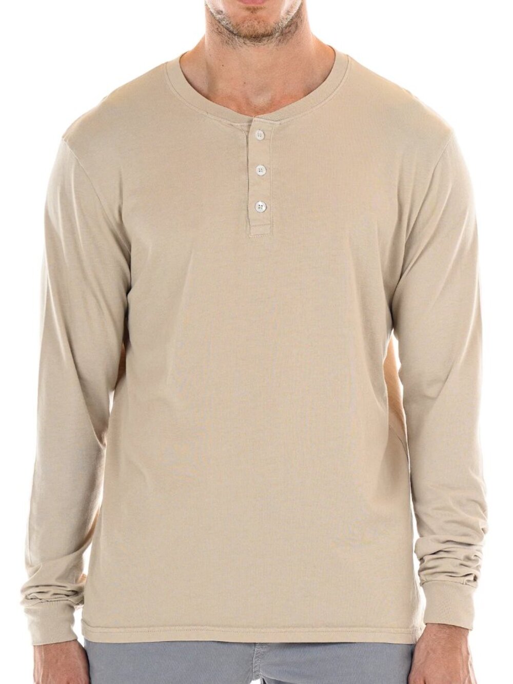 Original Paperbacks Tan Long Sleeve Henley